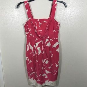 Banana Republic Pink and Cream Silk Dress. Size 0